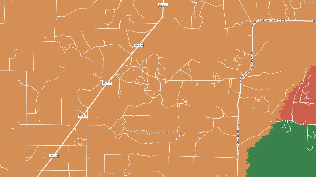 Spring Creek, TX Map of Assault Rates