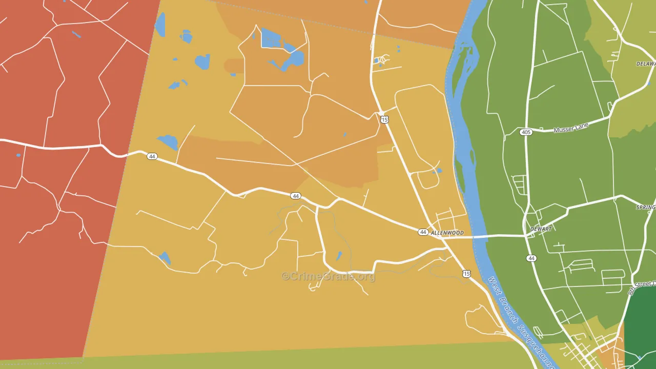Spring Garden, PA Map of Assault Rates