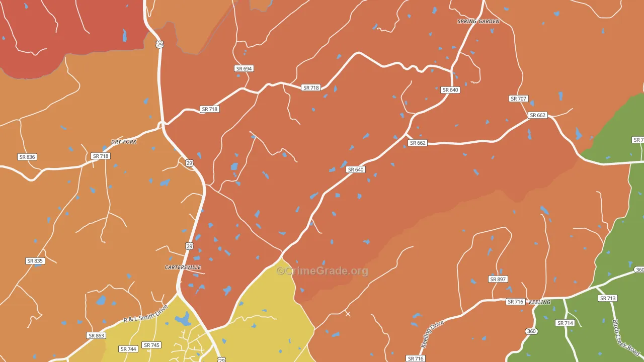 Spring Garden, VA Map of Assault Rates