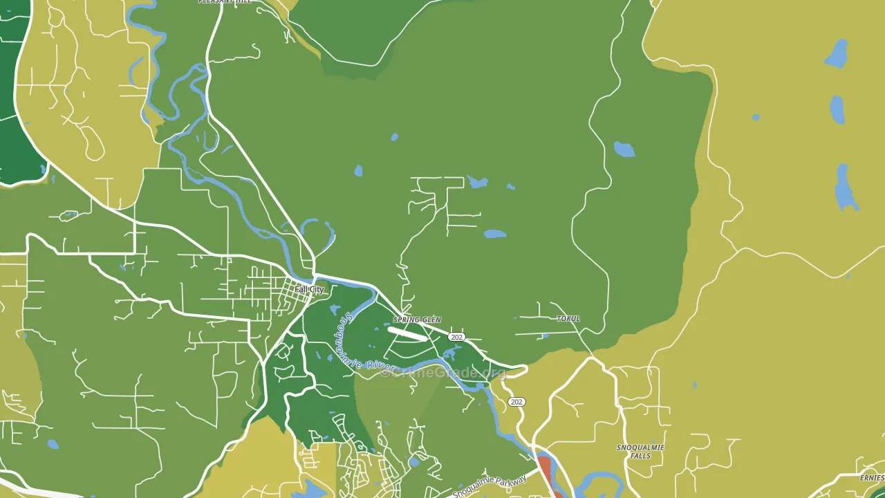 Spring Glen, WA Map of Assault Rates