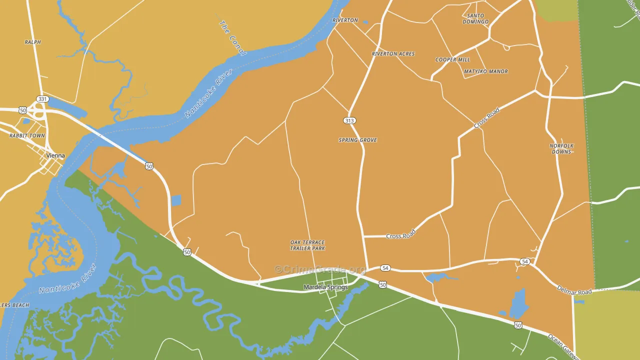 Spring Grove, MD Map of Assault Rates