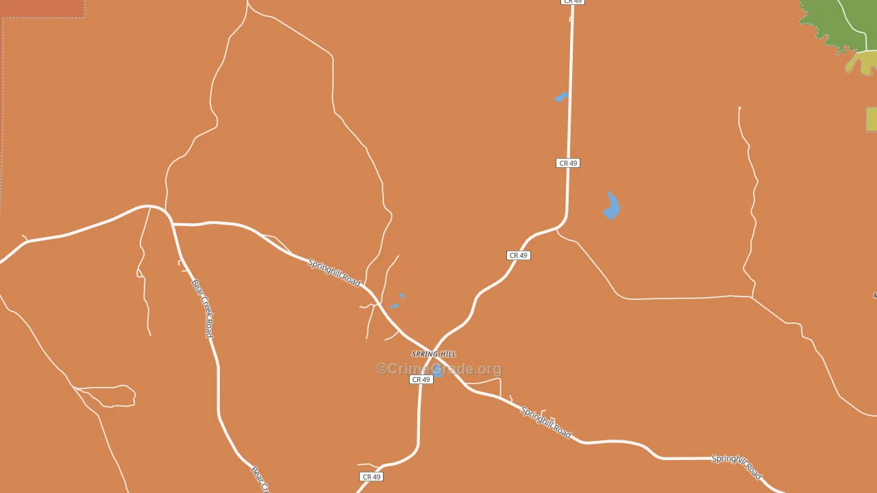 Spring Hill, AL Map of Assault Rates