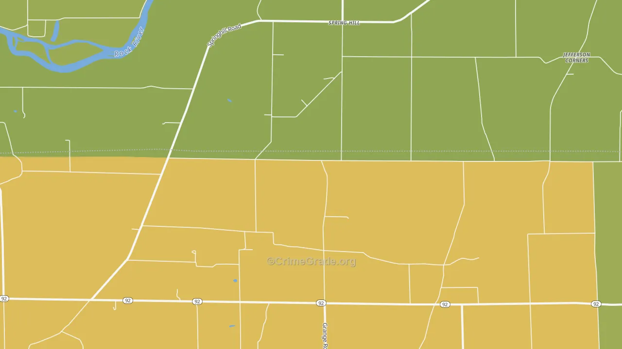 Spring Hill, IL Map of Assault Rates
