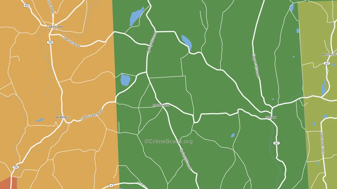 Spring Hill, PA Map of Assault Rates