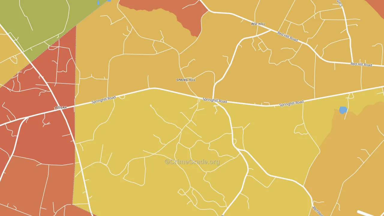 Spring Hill, SC Map of Assault Rates