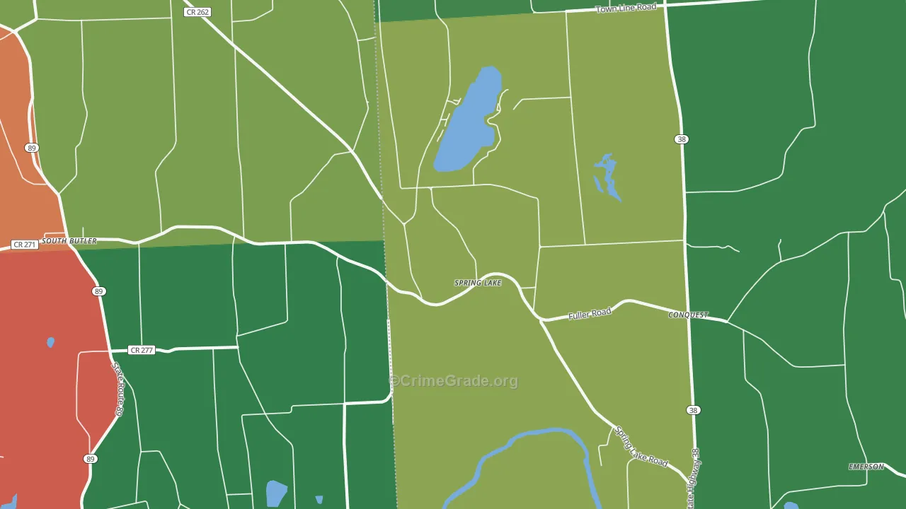 Spring Lake, NY Map of Assault Rates