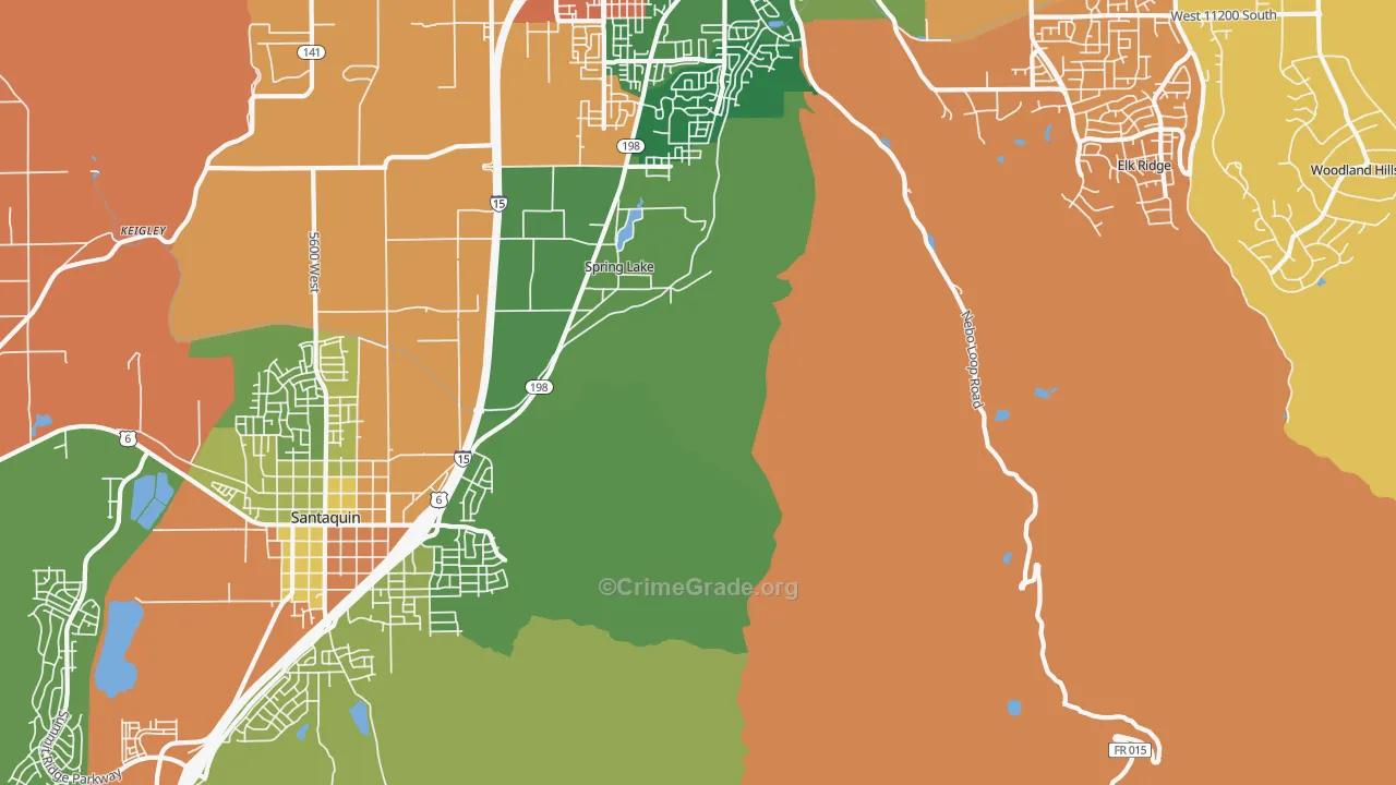 Spring Lake, UT Map of Assault Rates