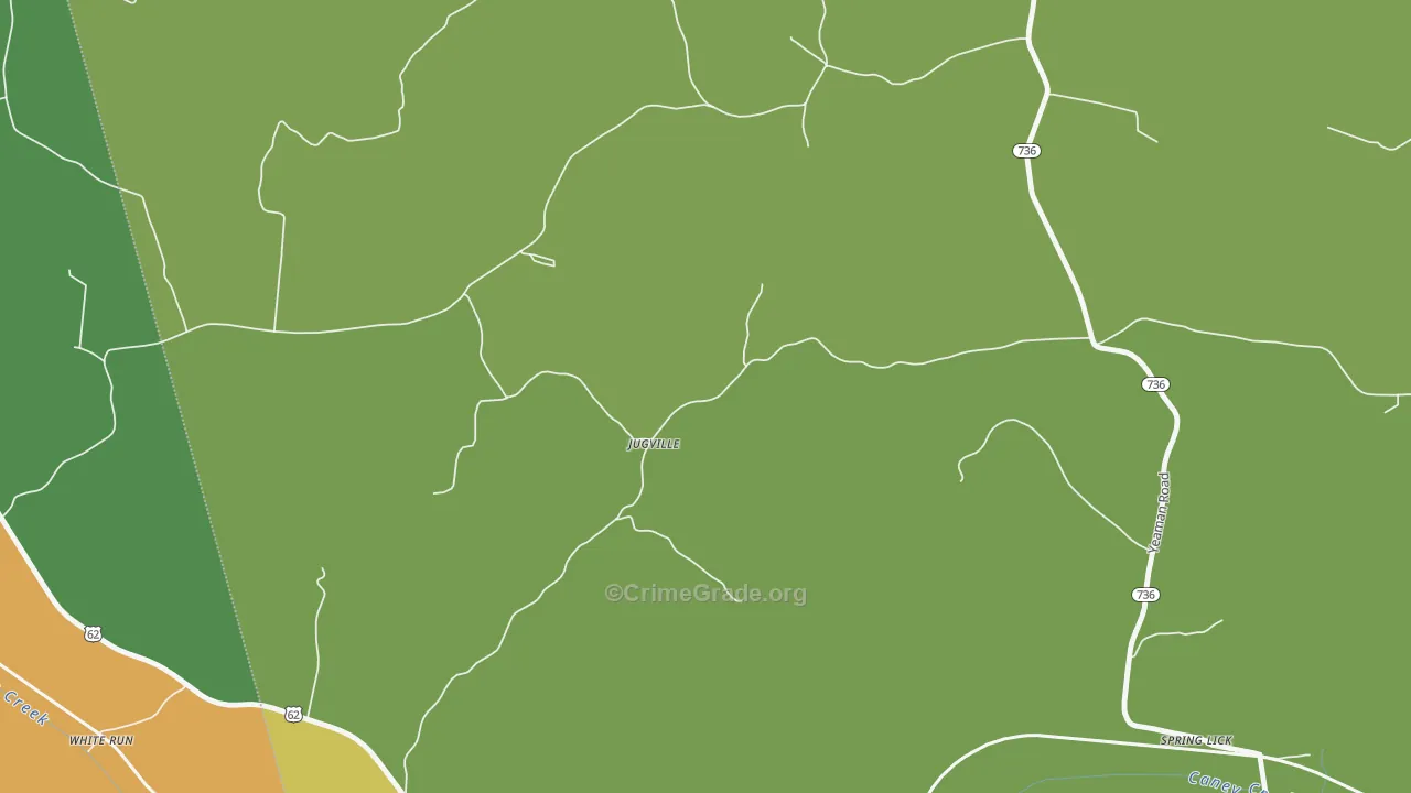 Spring Lick, KY Map of Assault Rates