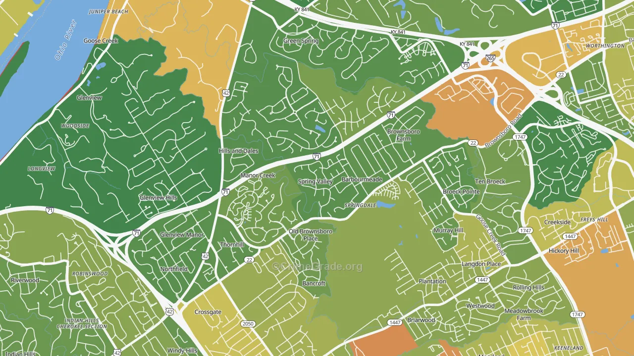 Spring Valley, KY Map of Assault Rates