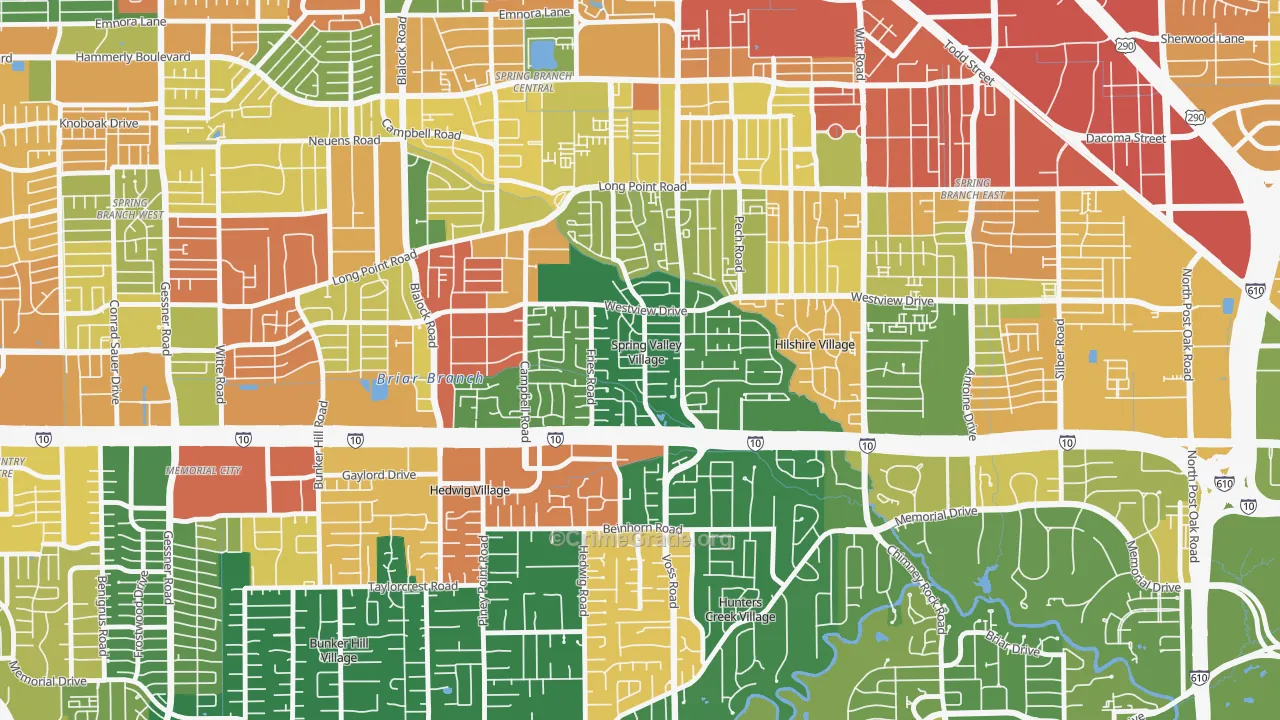 Spring Valley, TX Map of Assault Rates