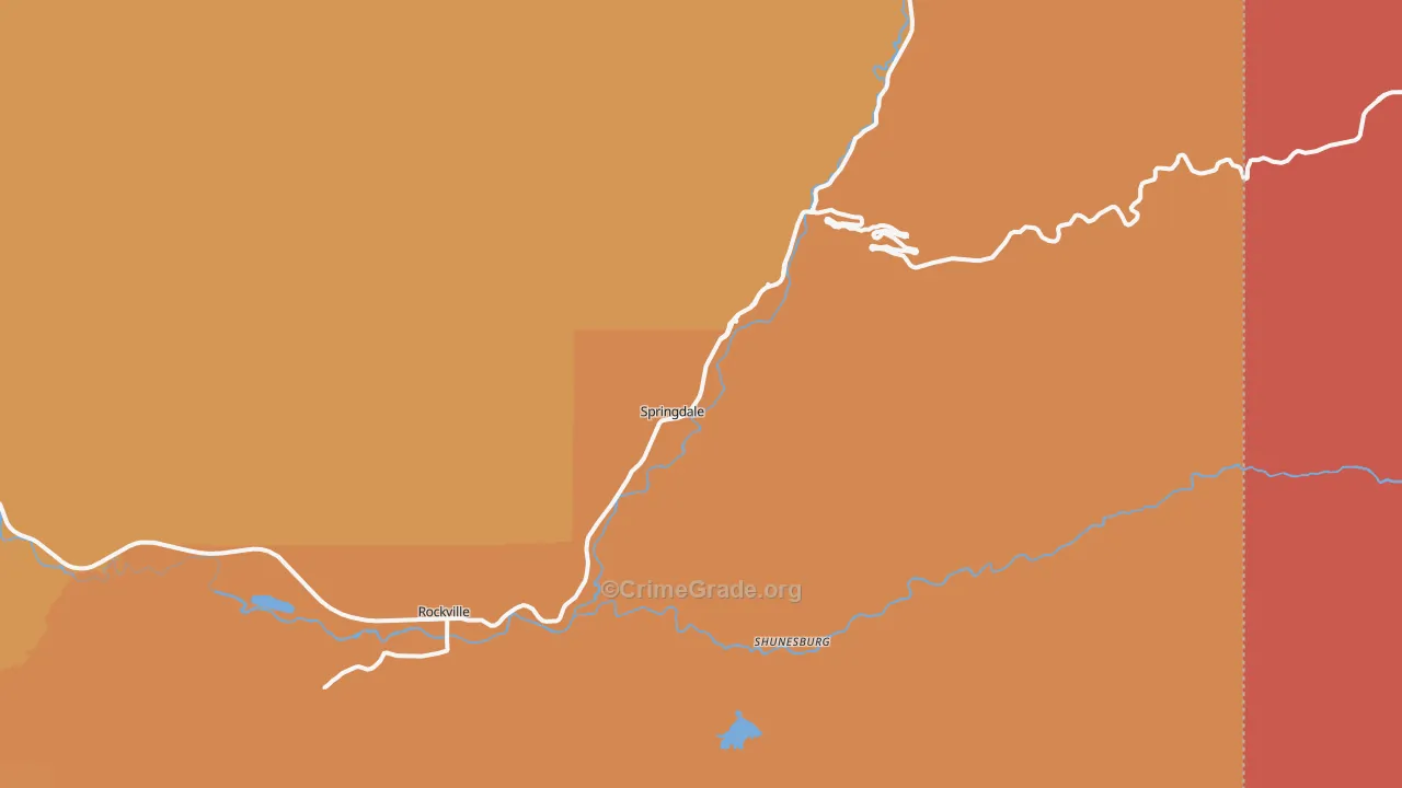 Springdale, UT Map of Assault Rates