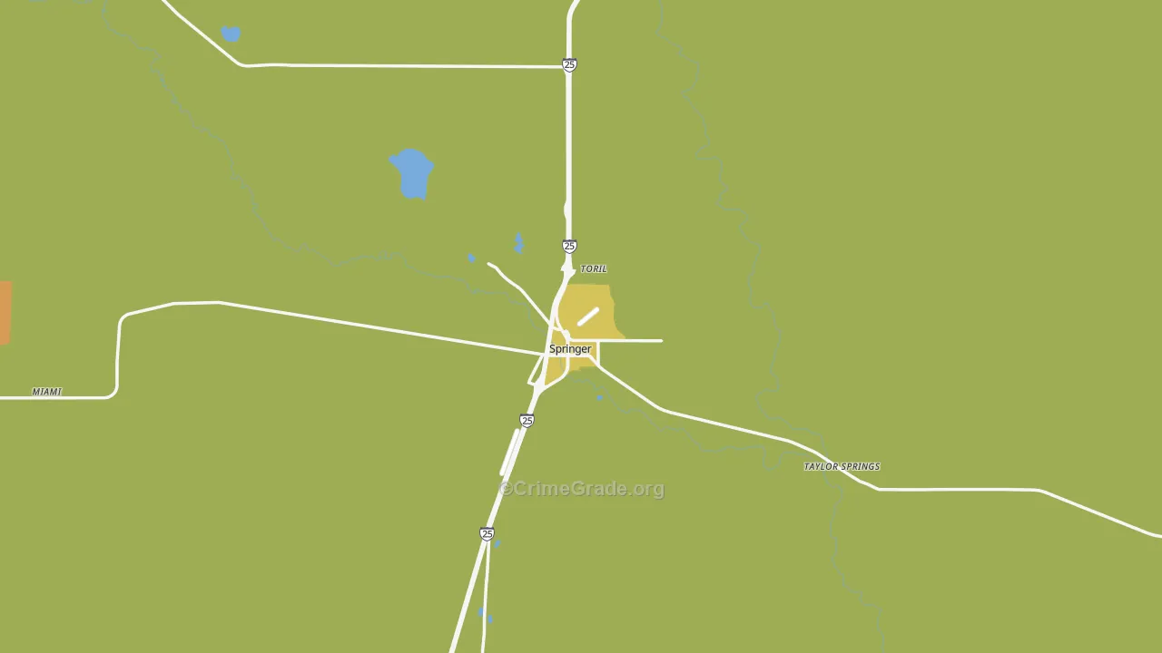 Springer, NM Map of Assault Rates