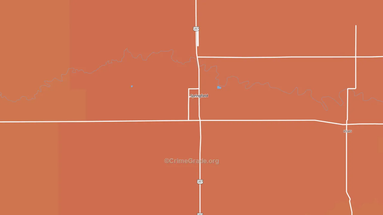 Springfield, CO Map of Assault Rates