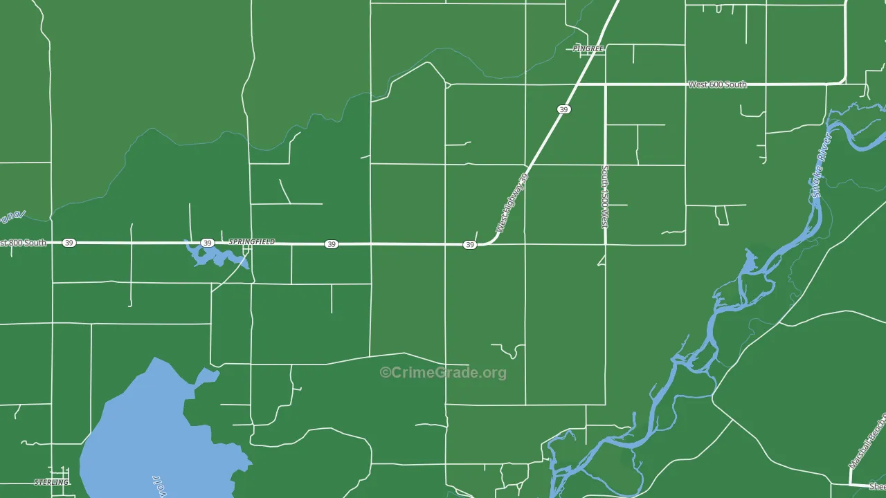 Springfield, ID Map of Assault Rates
