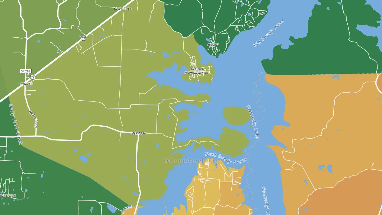 Springville, TN Map of Assault Rates