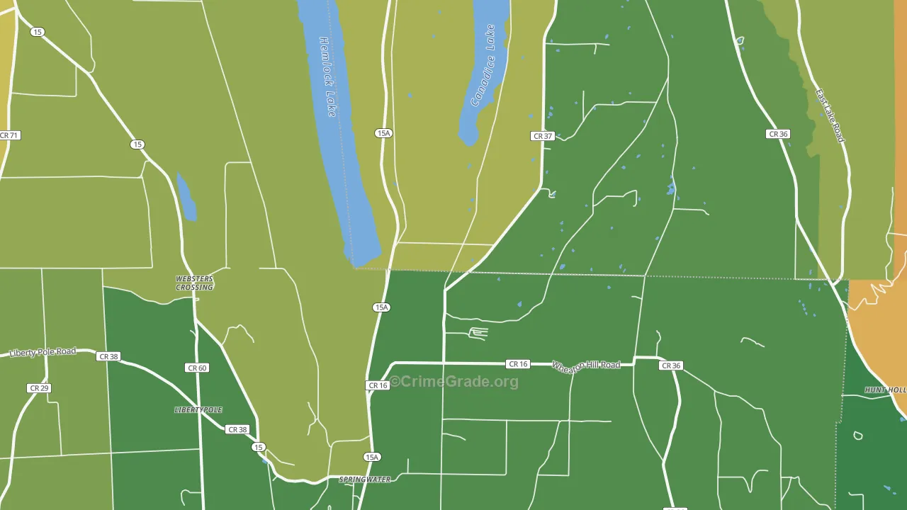 Springwater, NY Map of Assault Rates
