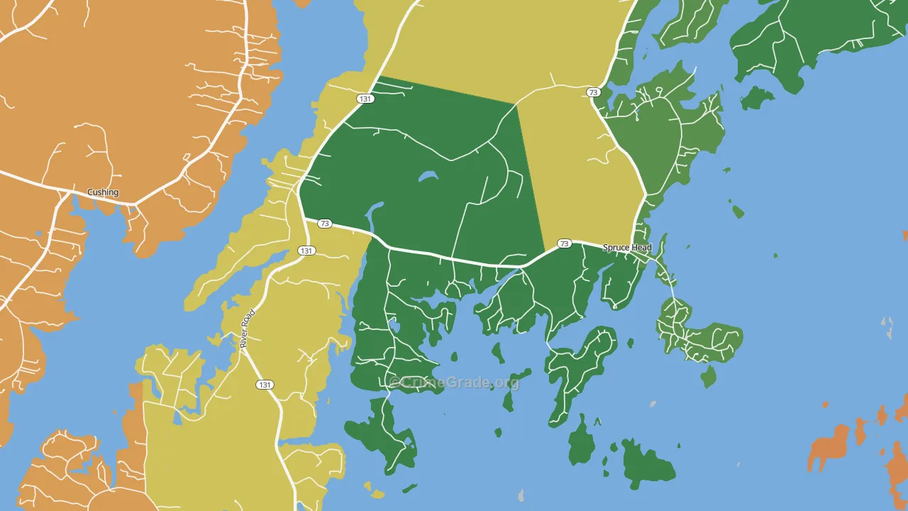 Spruce Head, ME Map of Assault Rates
