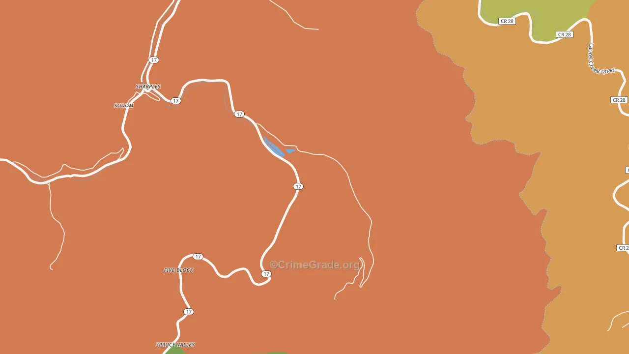 Spruce Valley, WV Map of Assault Rates