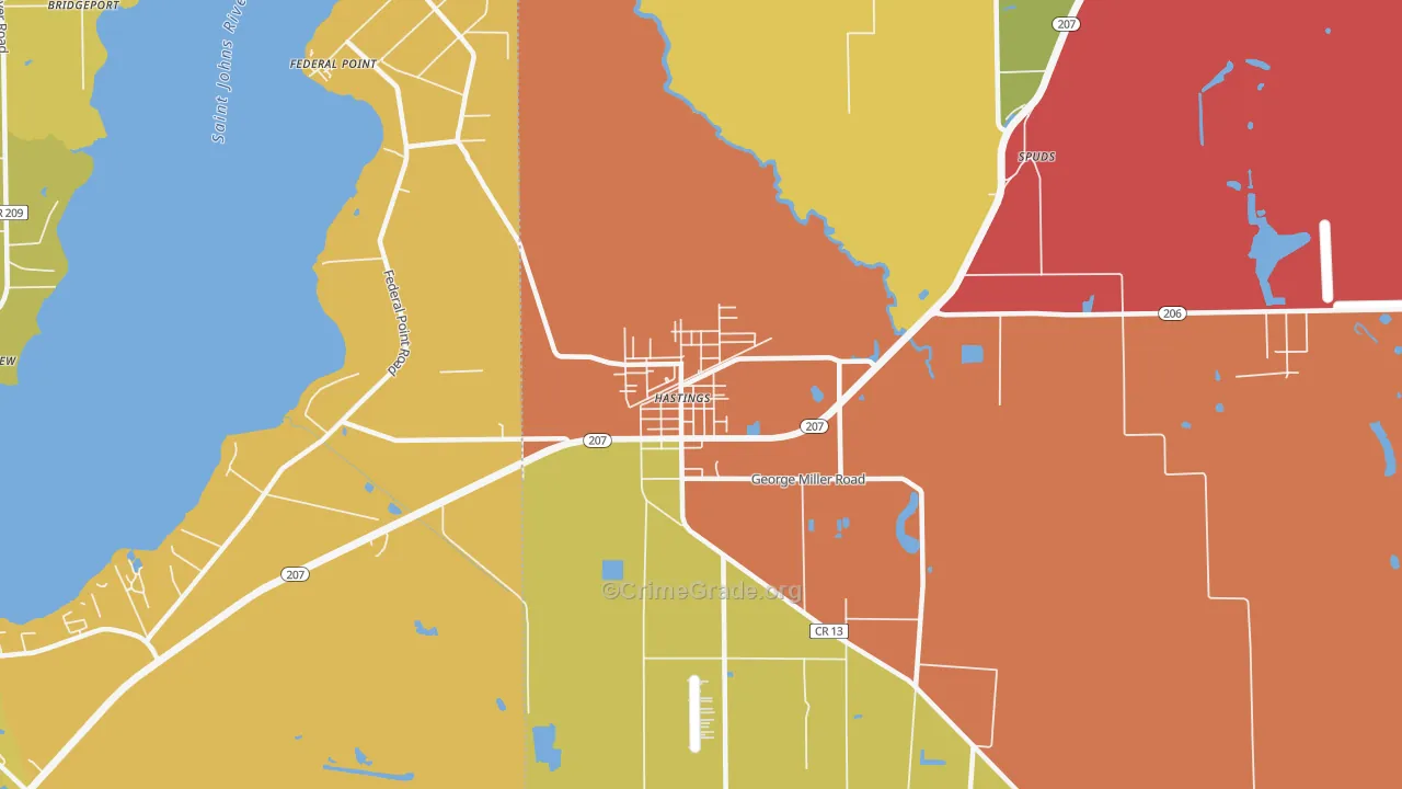 Spuds, FL Map of Assault Rates