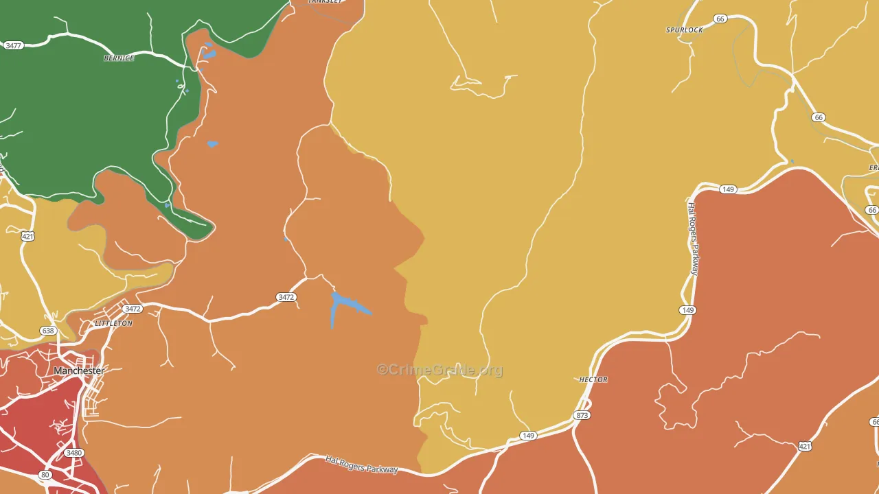 Spurlock, KY Map of Assault Rates