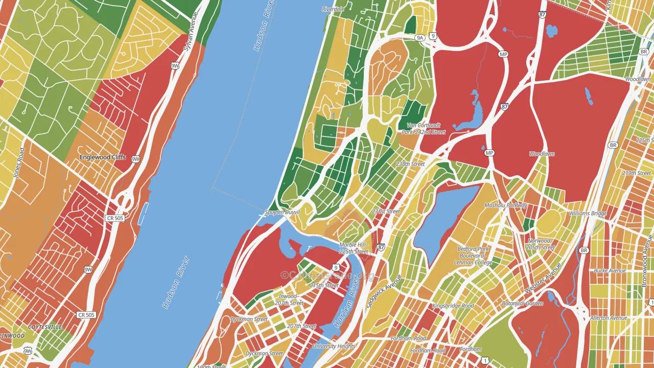 Spuyten Duyvil, Bronx, NY Map of Assault Rates