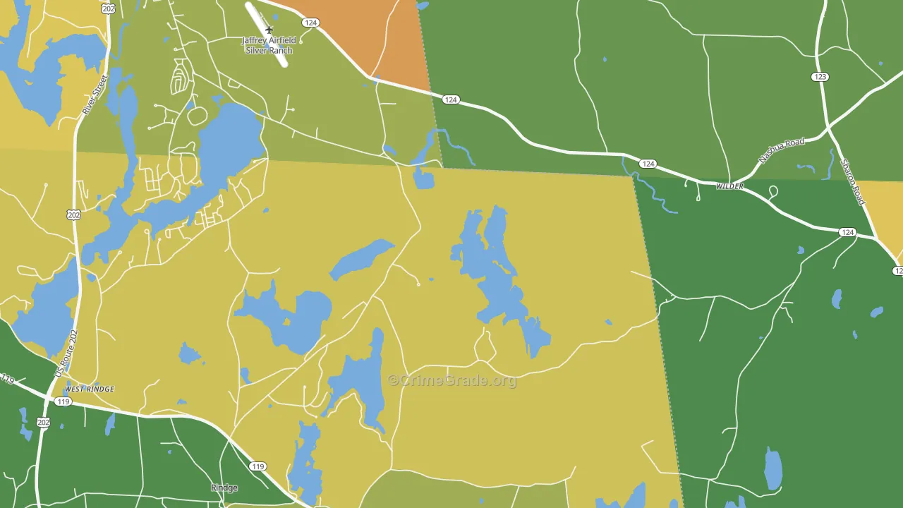 Squantum, NH Map of Assault Rates