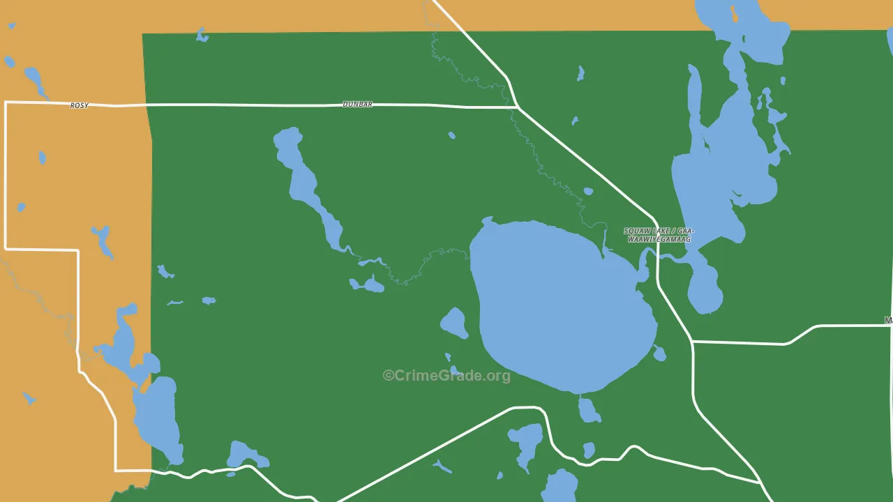 Squaw Lake, MN Map of Assault Rates