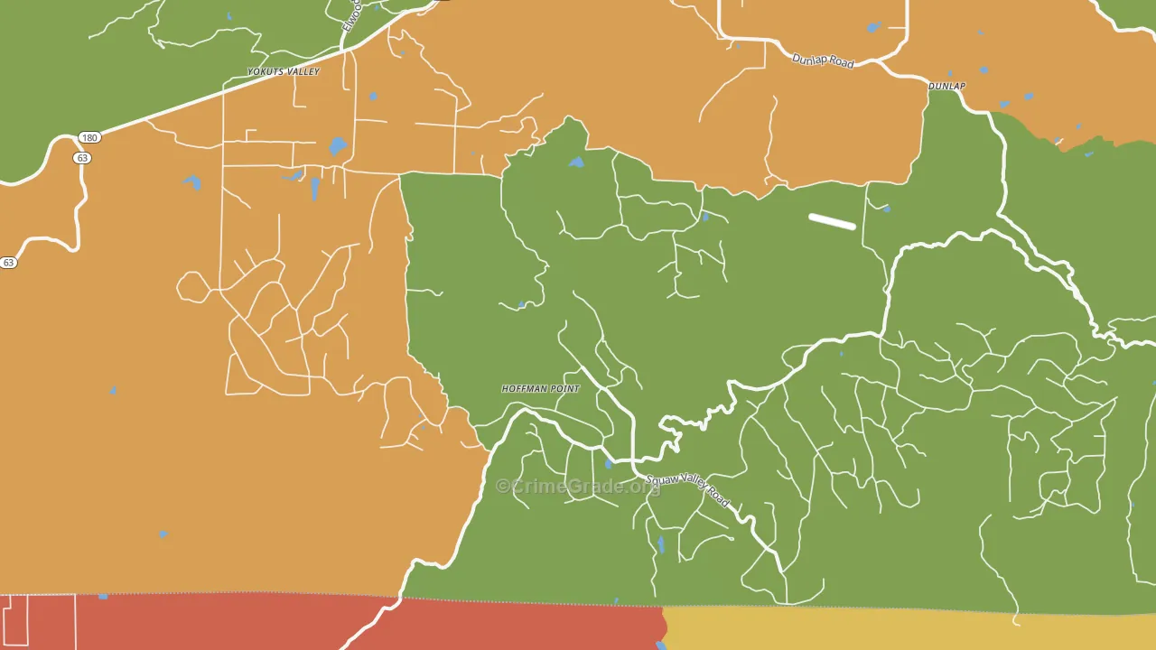 Squaw Valley, CA Map of Assault Rates