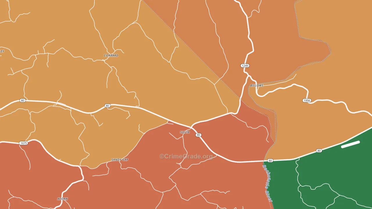 Squib, KY Map of Assault Rates