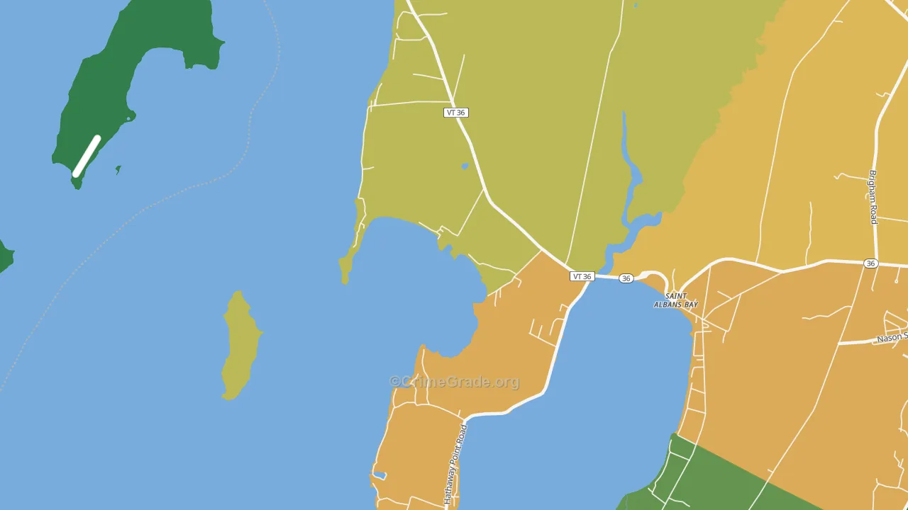 St. Albans Bay, VT Map of Assault Rates