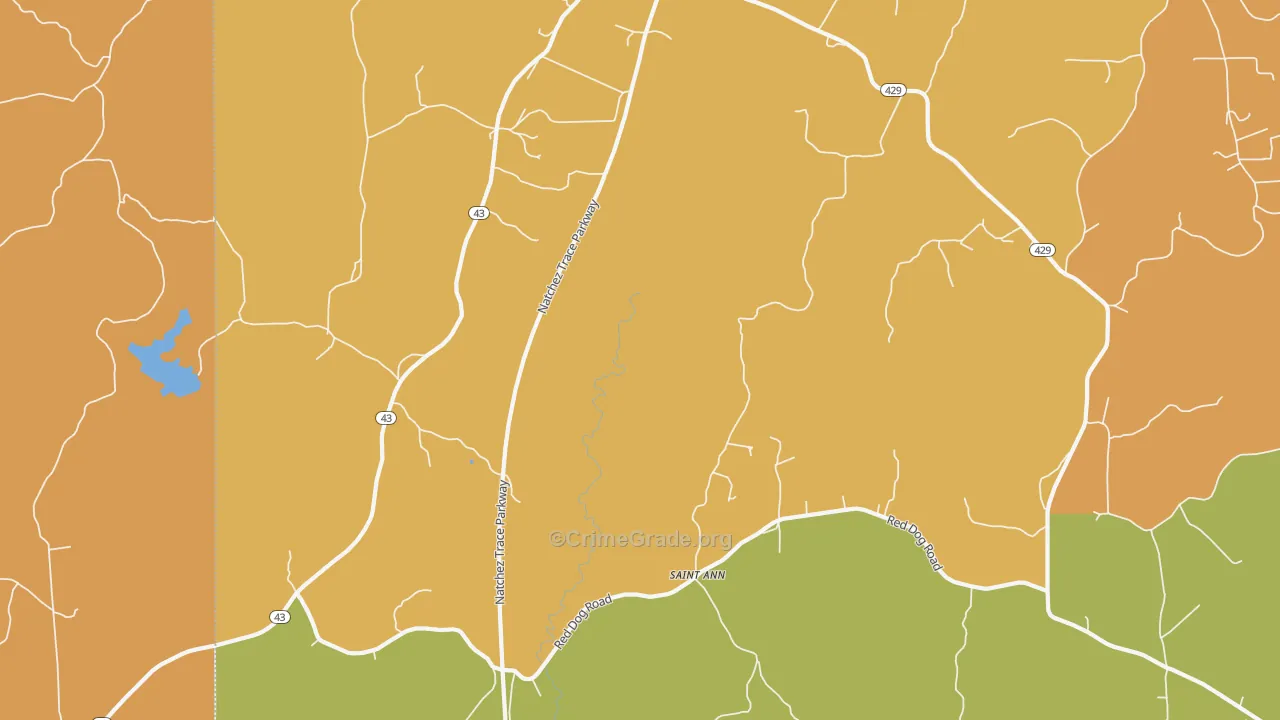 St. Ann, MS Map of Assault Rates