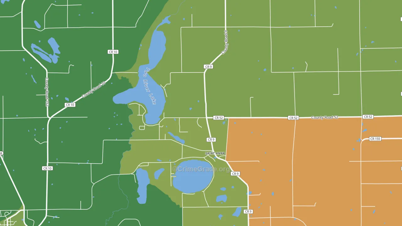 St. Anna, MN Map of Assault Rates