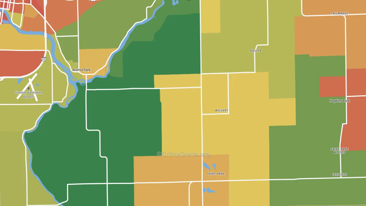St. Anne, IL Map of Assault Rates