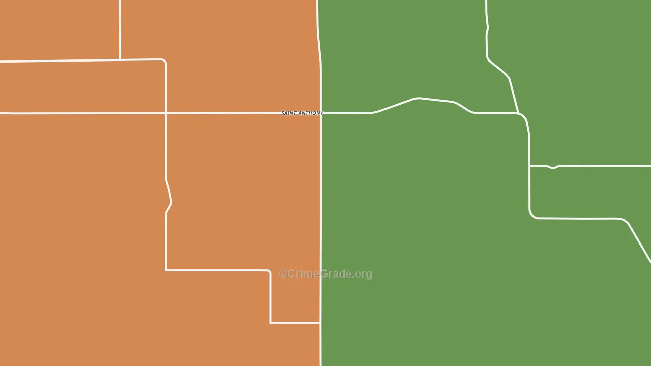 St. Anthony, ND Map of Assault Rates