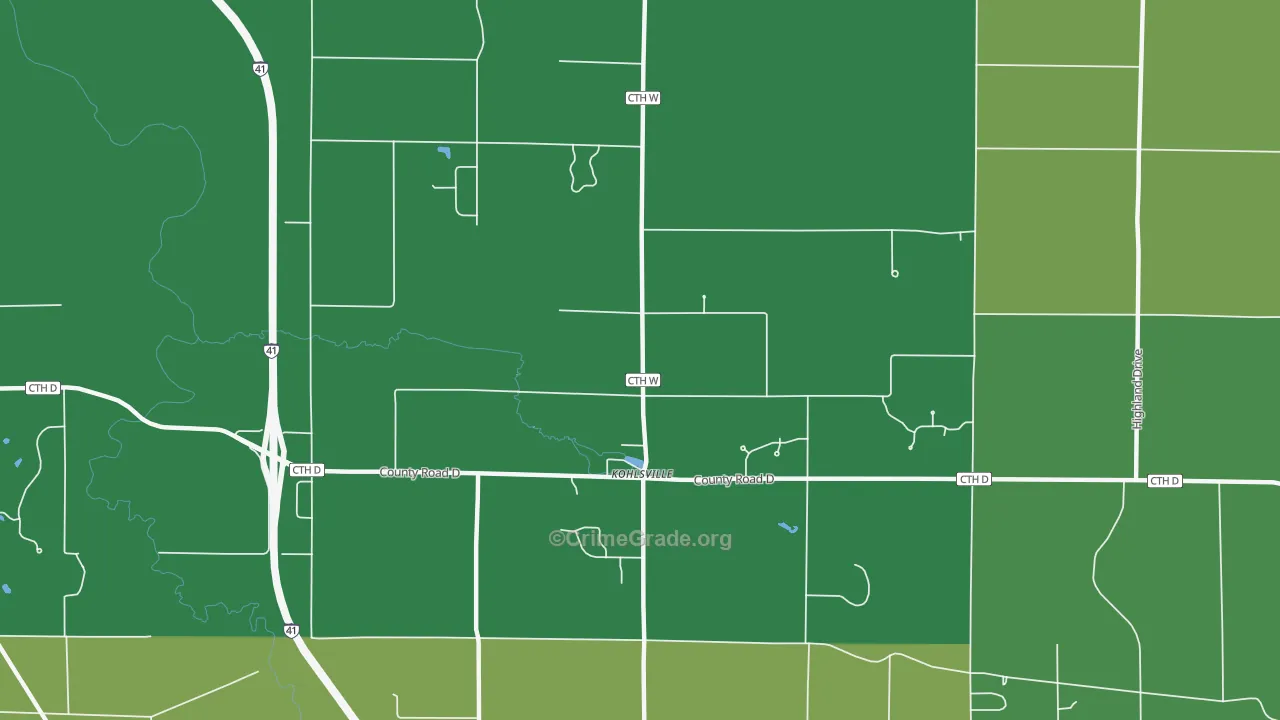 St. Anthony, WI Map of Assault Rates
