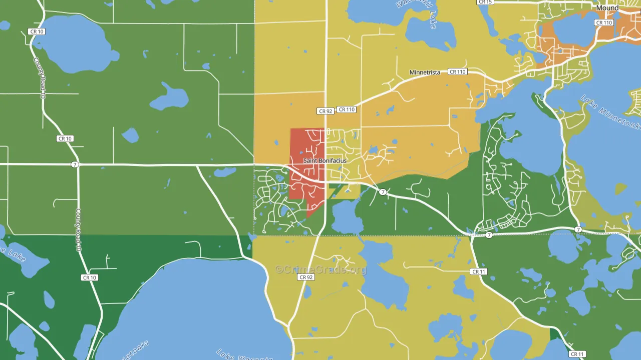 St. Bonifacius, MN Map of Assault Rates