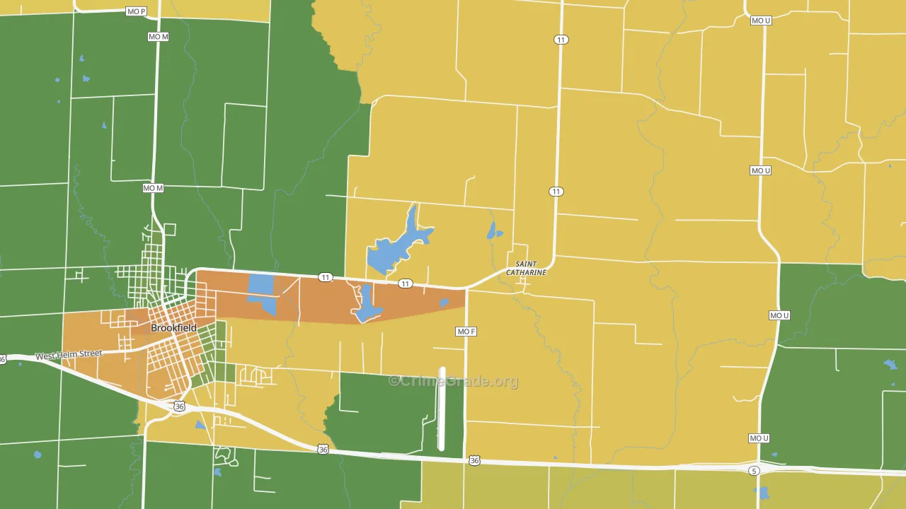 St. Catharine, MO Map of Assault Rates
