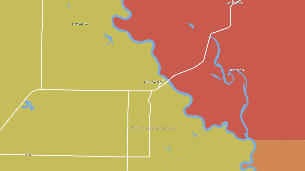 St. Charles, AR Map of Assault Rates