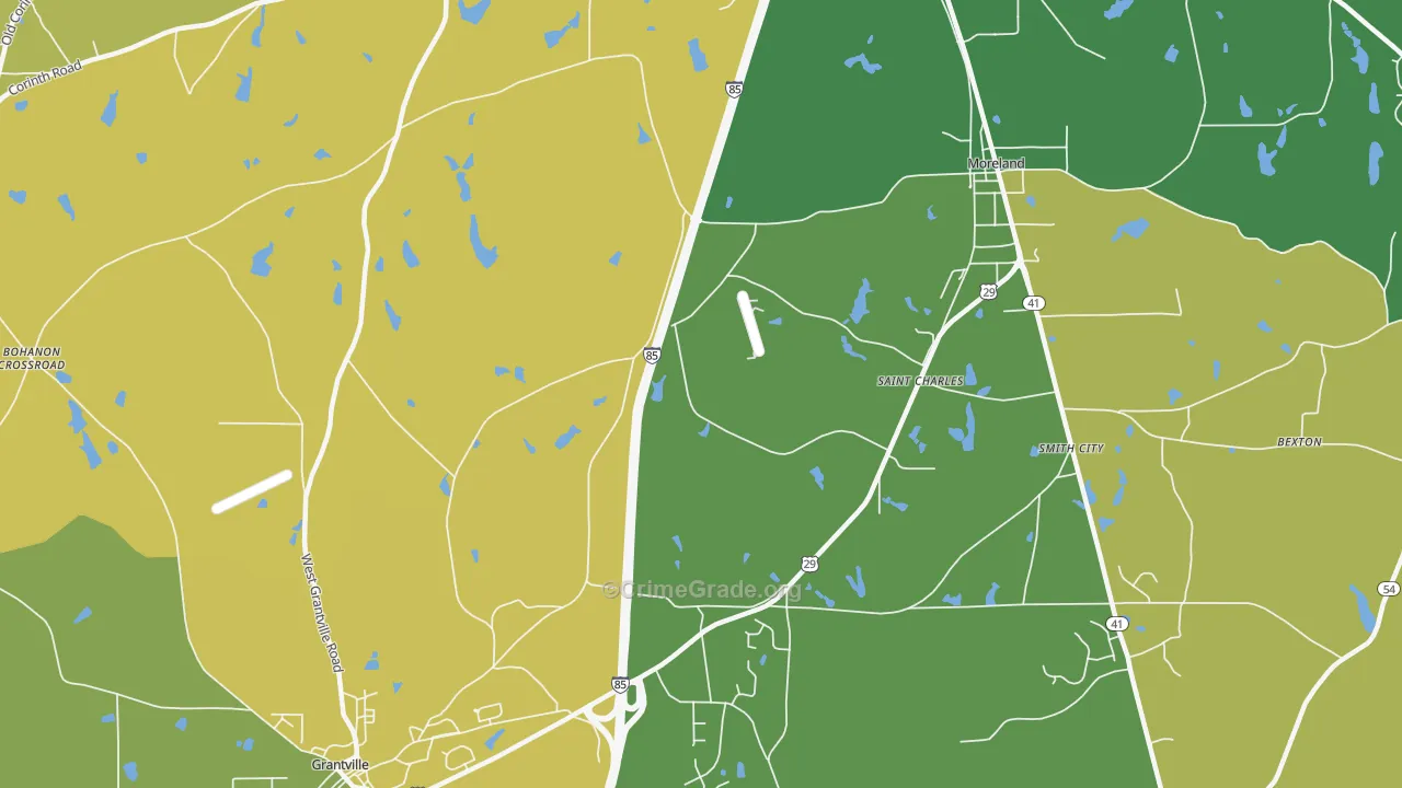 St. Charles, GA Map of Assault Rates