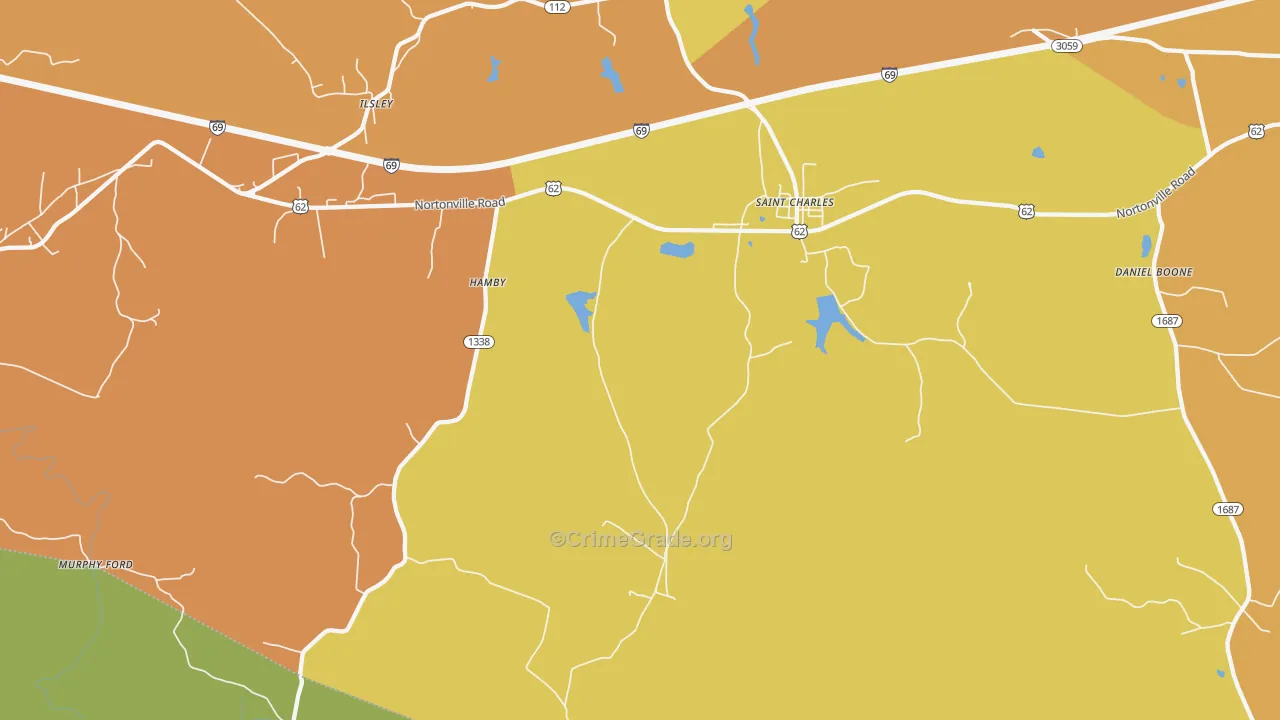 St. Charles, KY Map of Assault Rates