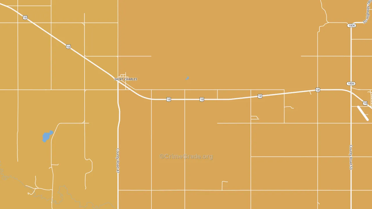 St. Charles, SD Map of Assault Rates