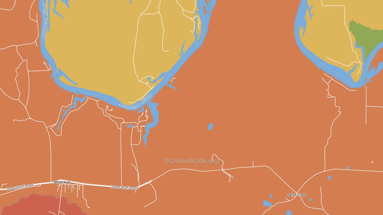 St. Clair, AL Map of Assault Rates