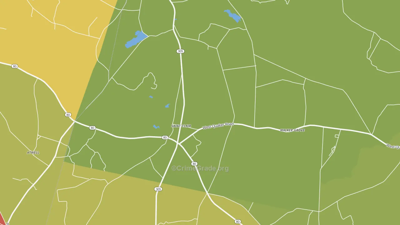 St. Clair, GA Map of Assault Rates