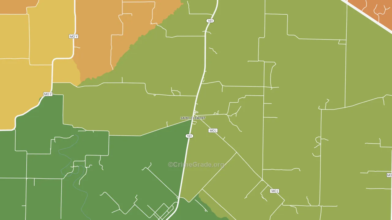 St. Clement, MO Map of Assault Rates