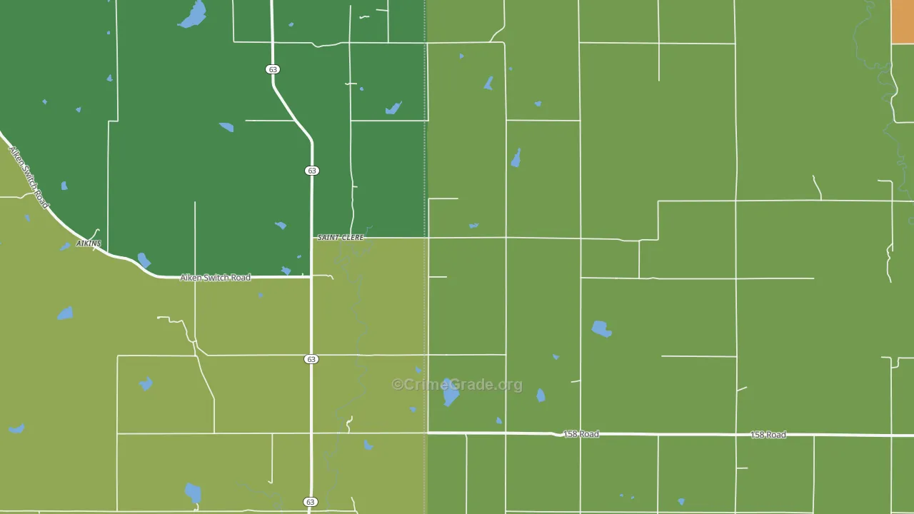 St. Clere, KS Map of Assault Rates