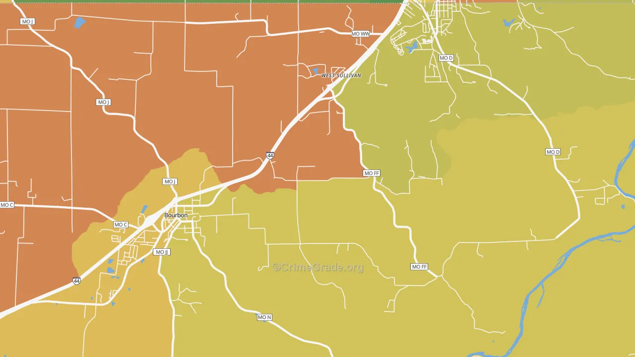 St. Cloud, MO Map of Assault Rates