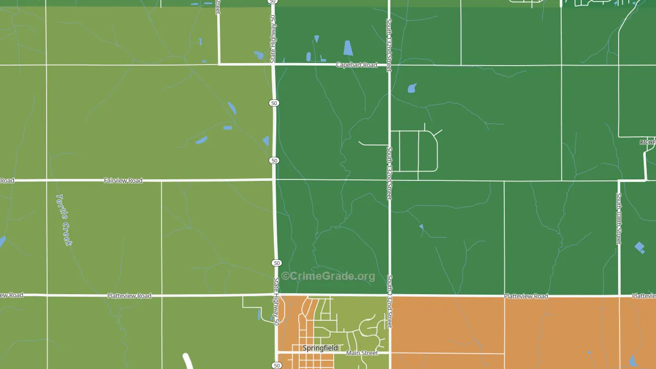 St. Columbans, NE Map of Assault Rates