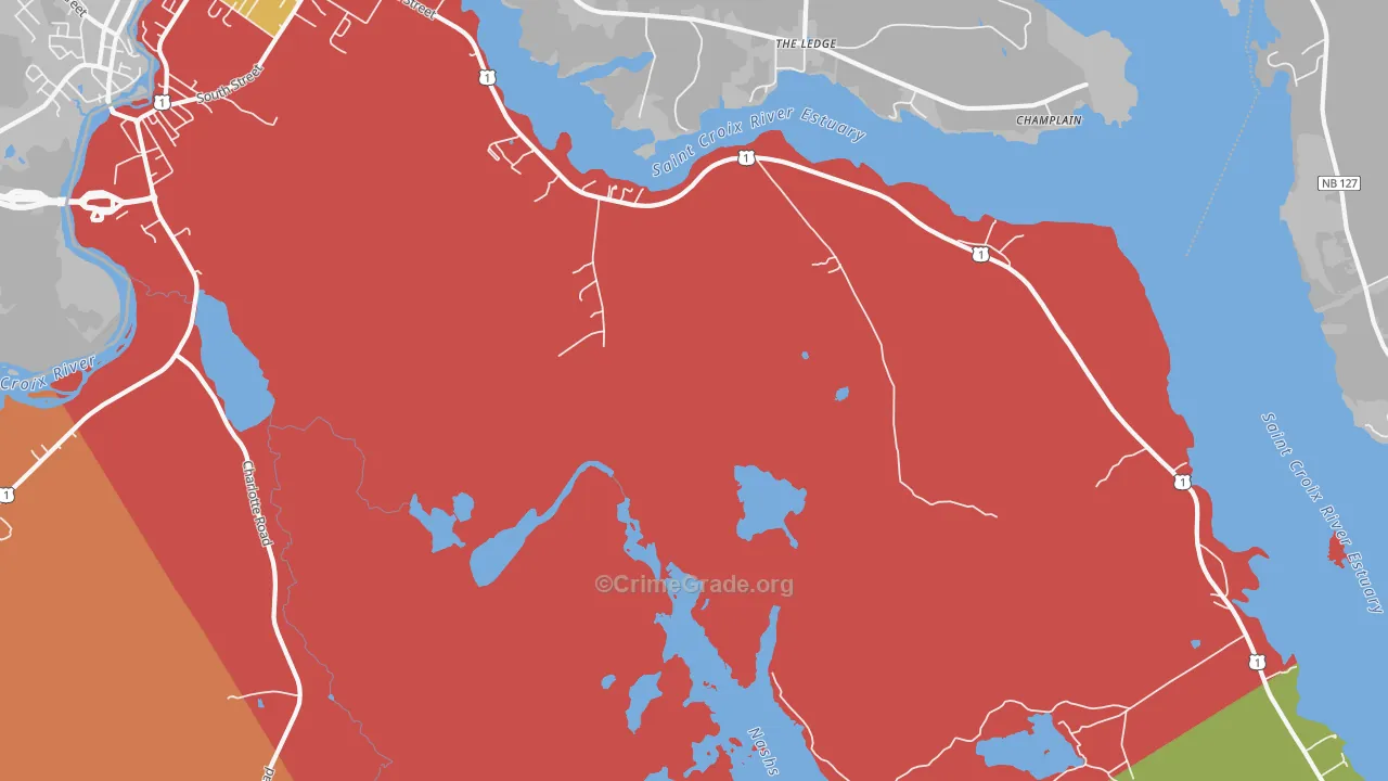 St. Croix Junction, ME Map of Assault Rates