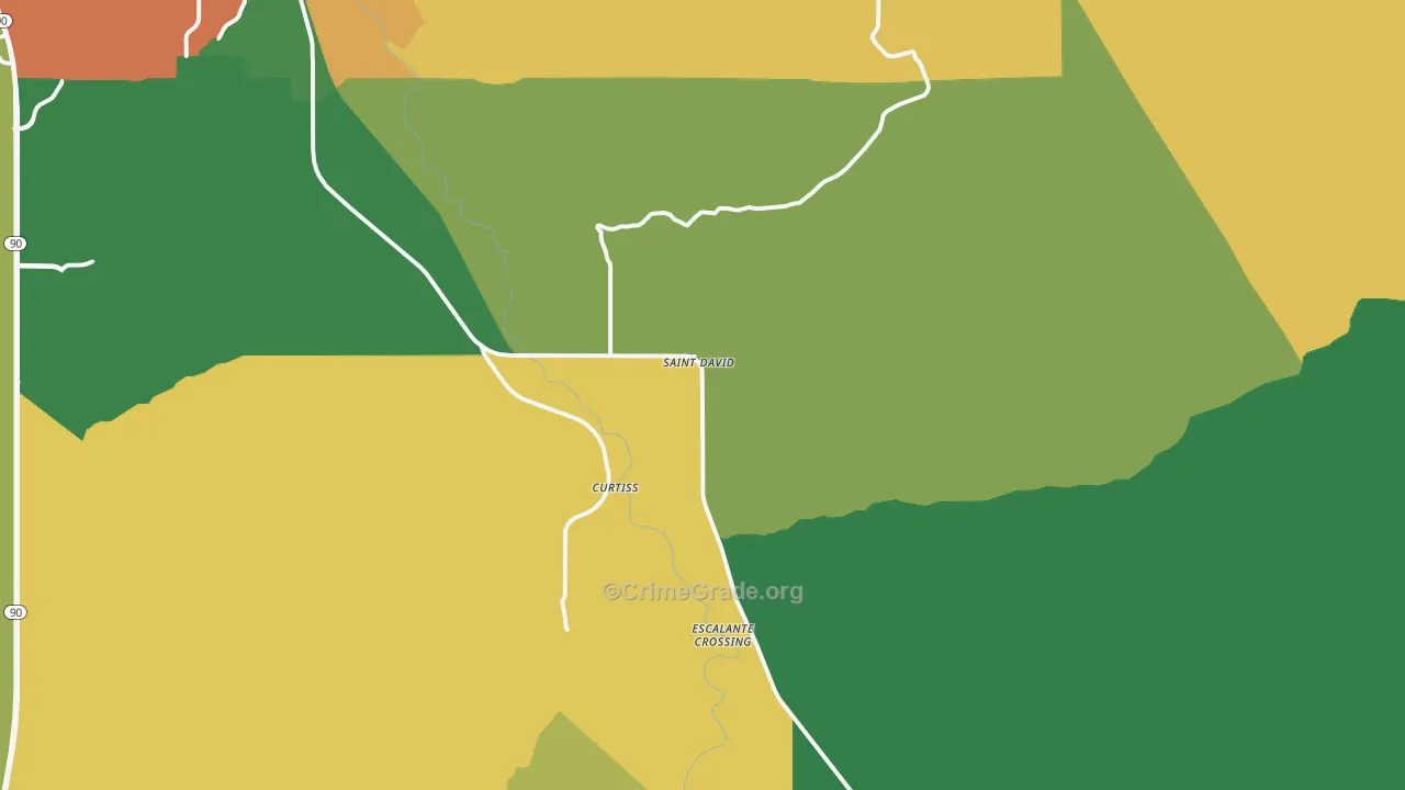 St. David, AZ Map of Assault Rates