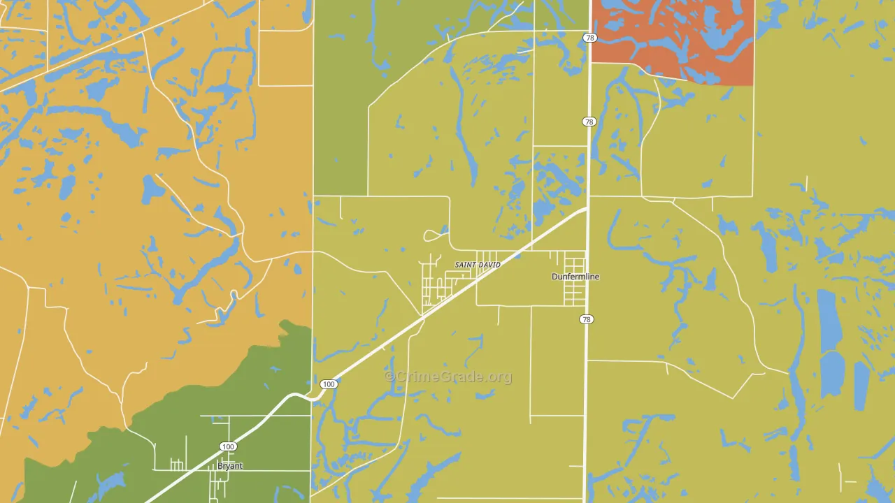 St. David, IL Map of Assault Rates